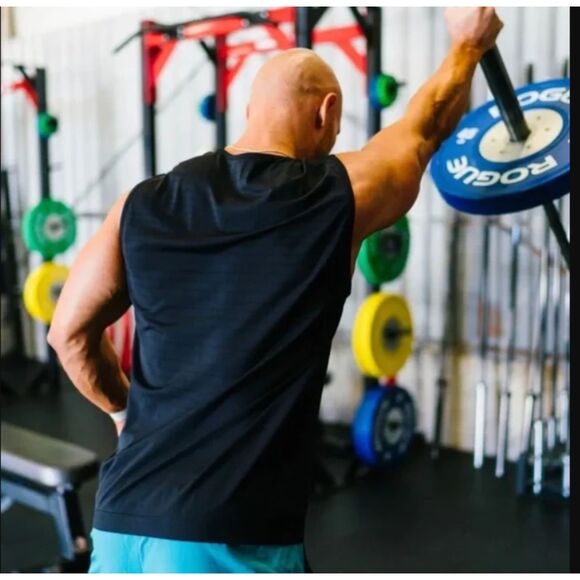 Zyia Men's Black Workout Cooling Exercise Muscle Sleeveless Athletic Tank Top XL - Picture 1 of 5